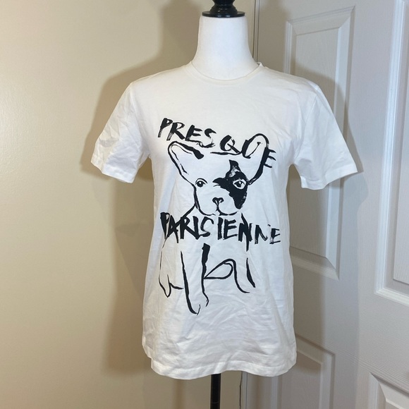 ETRE CECILE PRESQUE PARISIENNE | Size S | graphic dog t shirt - Picture 1 of 9
